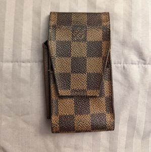 Lv damier ebene cigarette or lipstick pouch